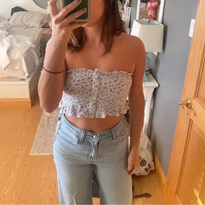 Floral tube crop top